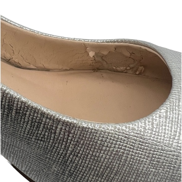 Nine West Silver Flax Pointed Toe Stiletto Pump Heels Size 8 Women’s - Picture 12 of 12